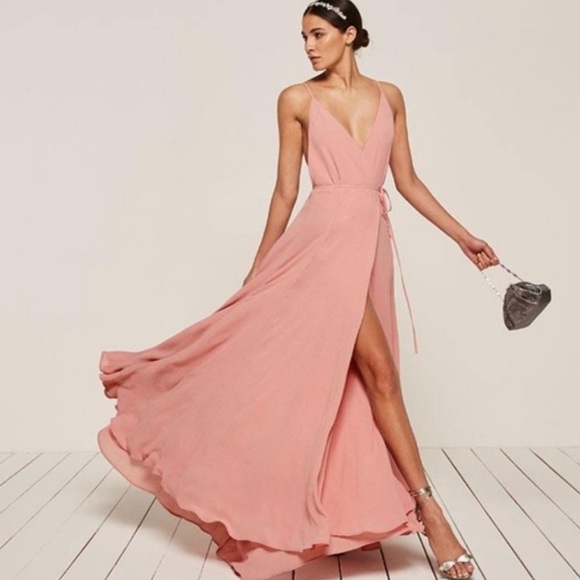 Reformation Pink Open Back Callalily Maxi Dress - Picture 1 of 13